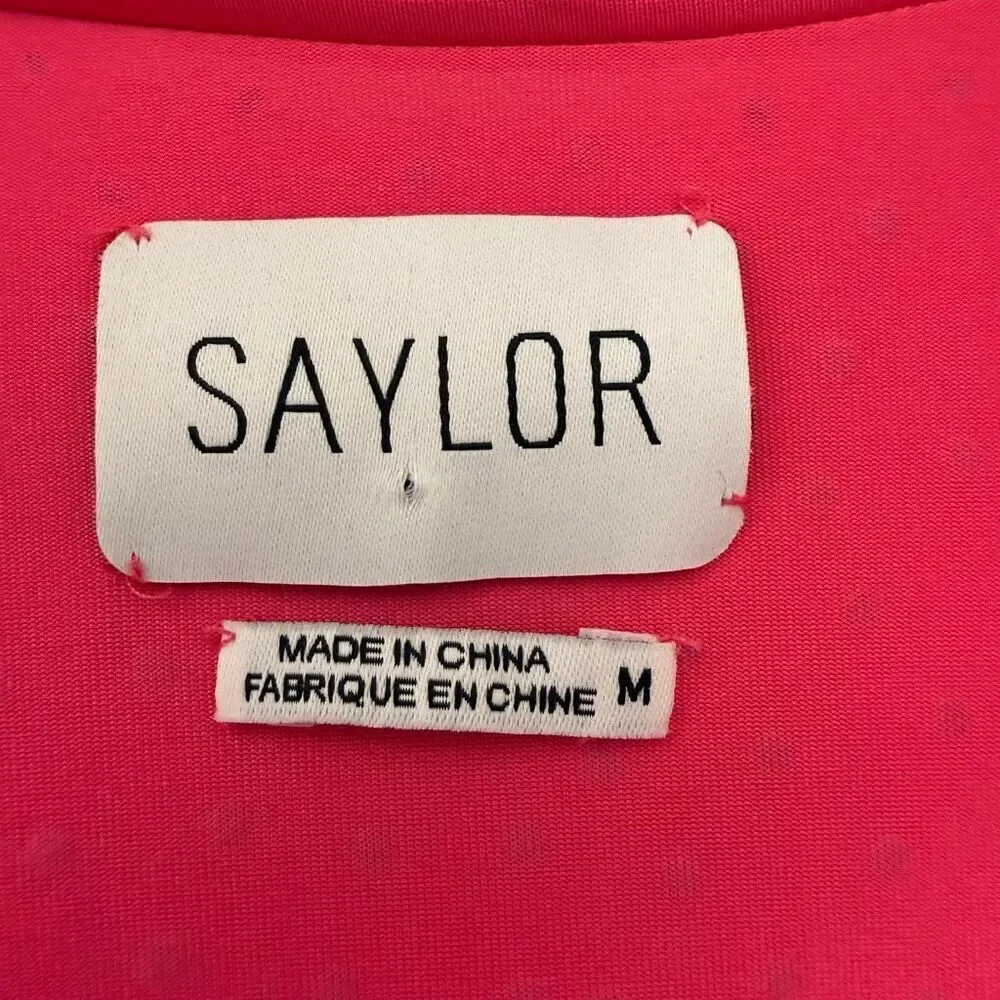 Saylor Rosemarie Rhinestone Mini Dress in Hot Pink Size M